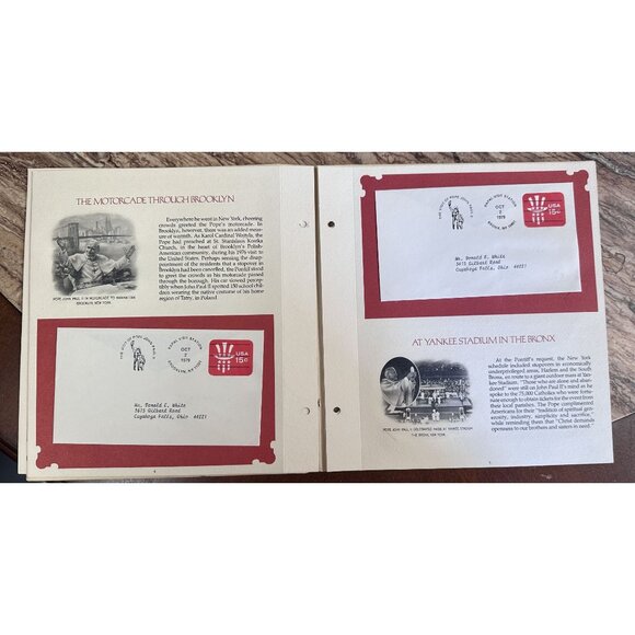 Vintage Pope John Paul II Visits The US 1979 Pictorial Postmark Collection - Picture 4 of 7